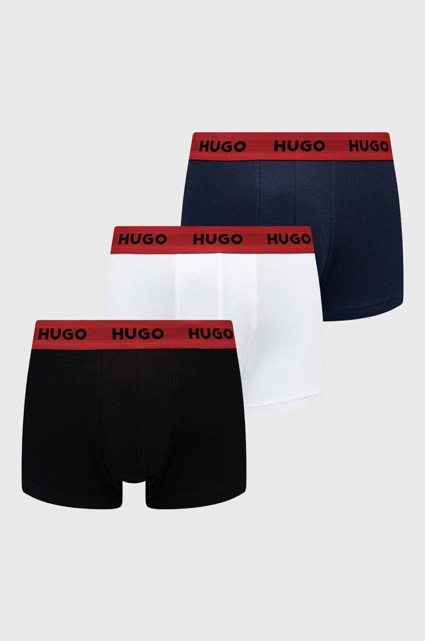 Hugo Boxerky 3-pack pánské černá barva - Pepit.cz