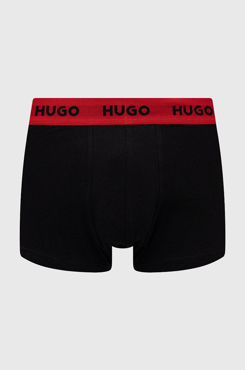 Hugo Boxerky 3-pack pánské černá barva - Pepit.cz