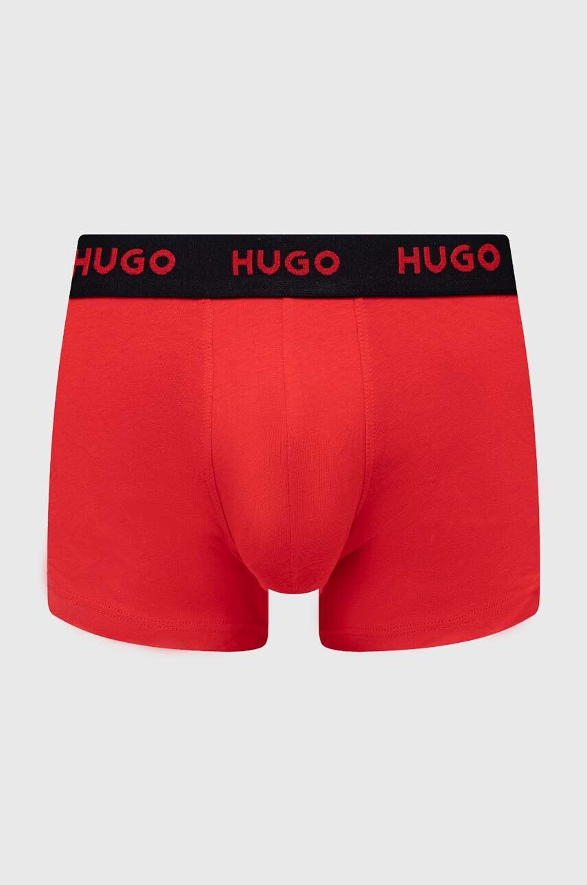 Hugo Boxerky 3-pack pánské černá barva - Pepit.cz