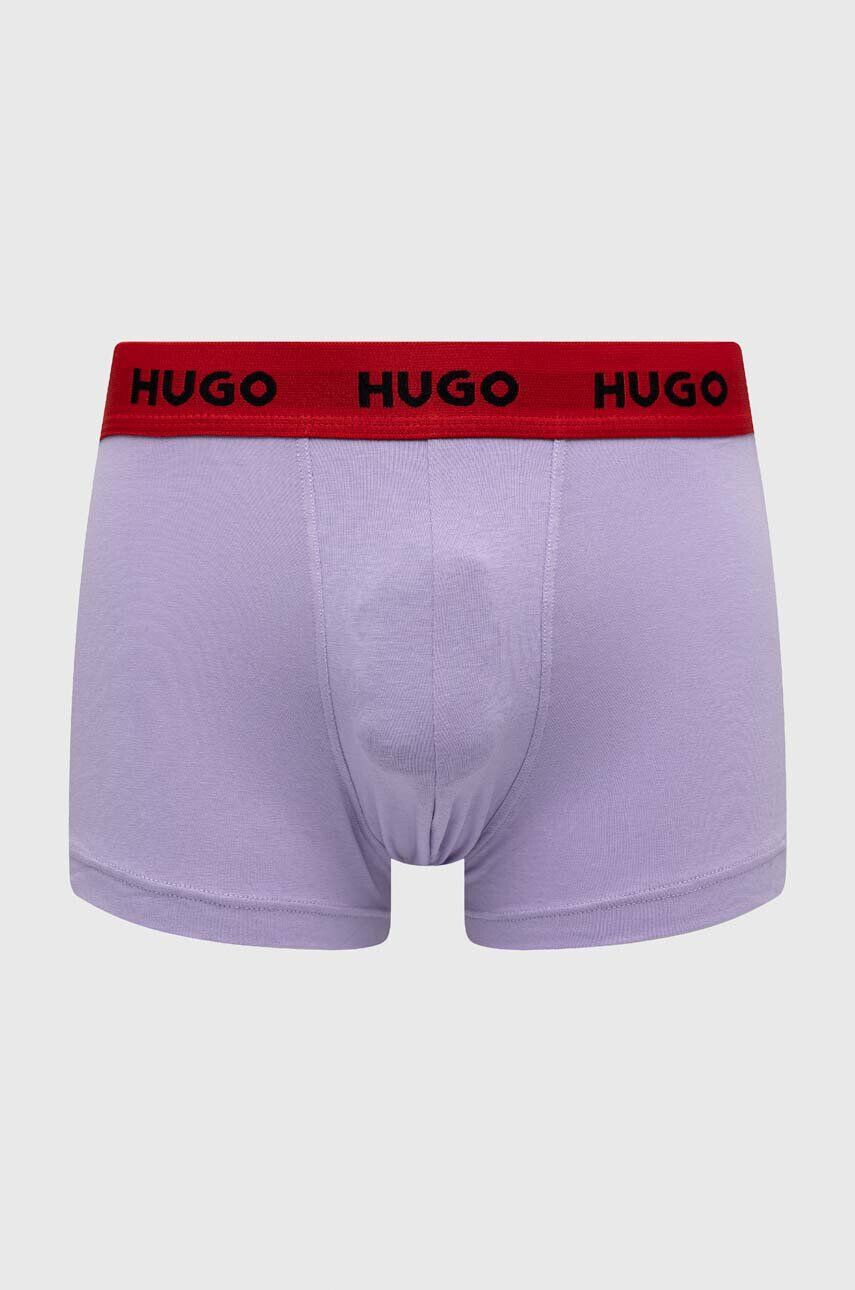 Hugo Boxerky 3-pack pánské červená barva - Pepit.cz