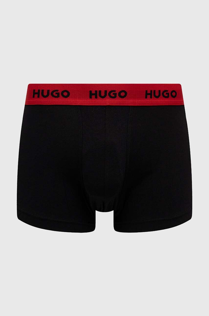 Hugo Boxerky 3-pack pánské červená barva - Pepit.cz