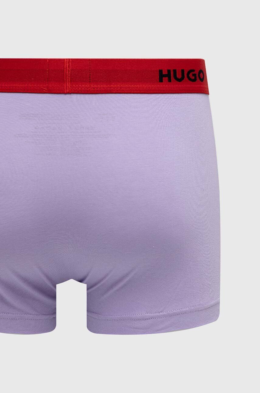 Hugo Boxerky 3-pack pánské červená barva - Pepit.cz