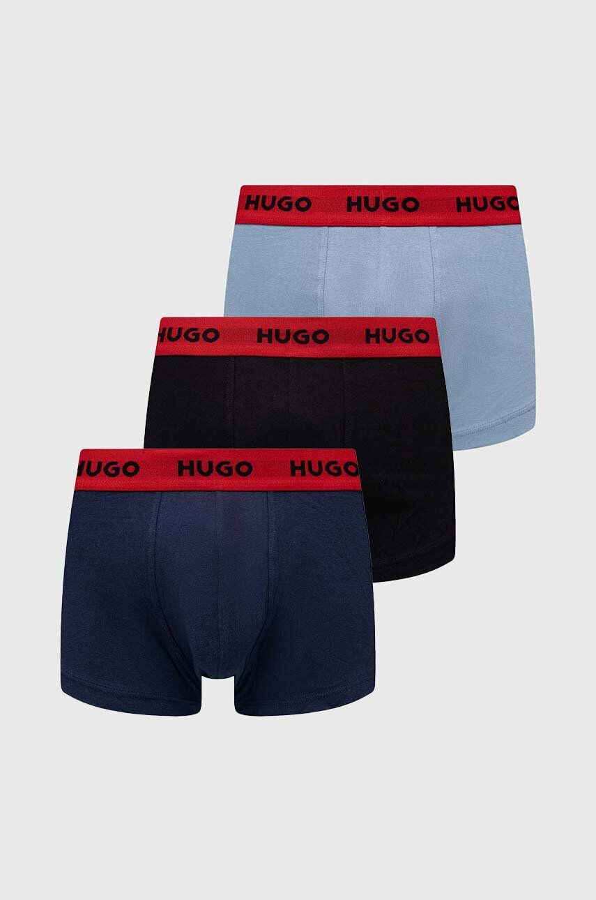 Hugo Boxerky 3-pack pánské černá barva - Pepit.cz