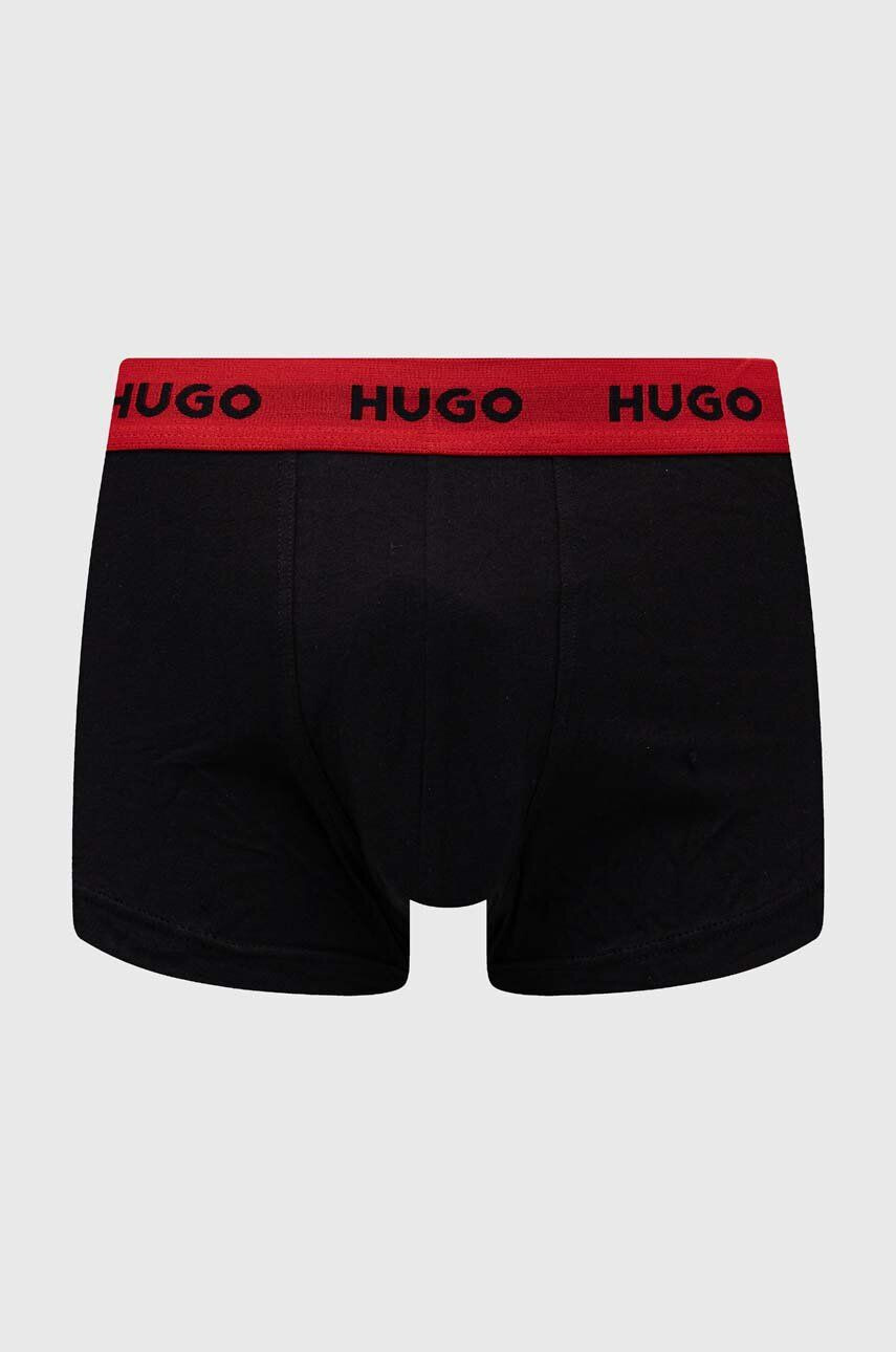 Hugo Boxerky 3-pack pánské černá barva - Pepit.cz