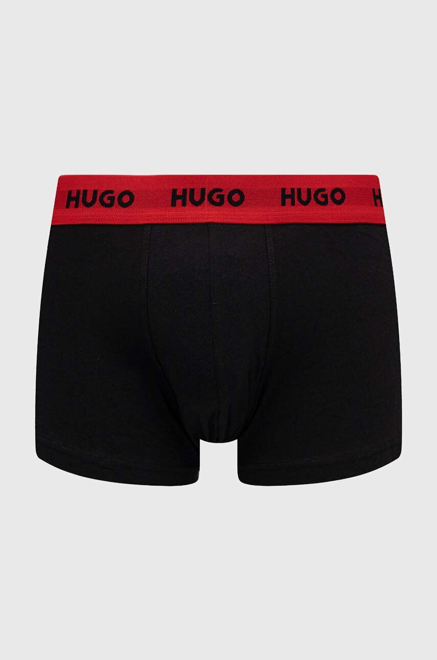 Hugo Boxerky 3-pack pánské červená barva - Pepit.cz