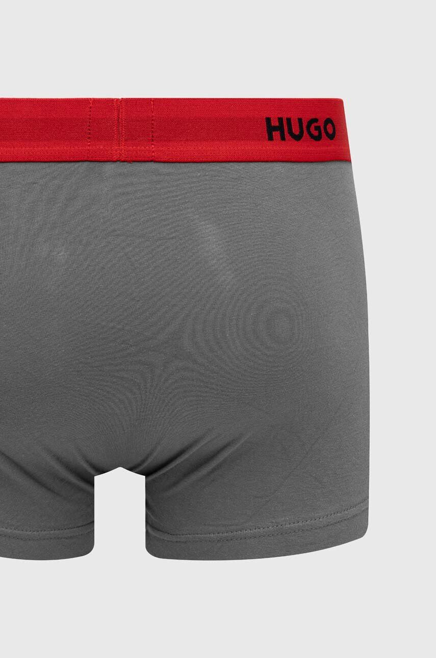 Hugo Boxerky 3-pack pánské červená barva - Pepit.cz