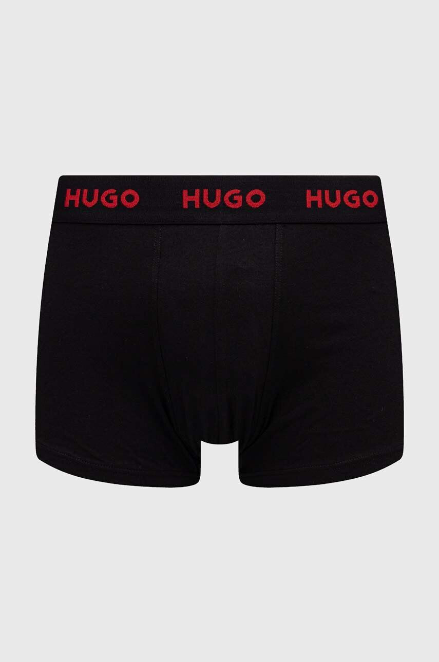 Hugo Boxerky 3-pack pánské červená barva - Pepit.cz