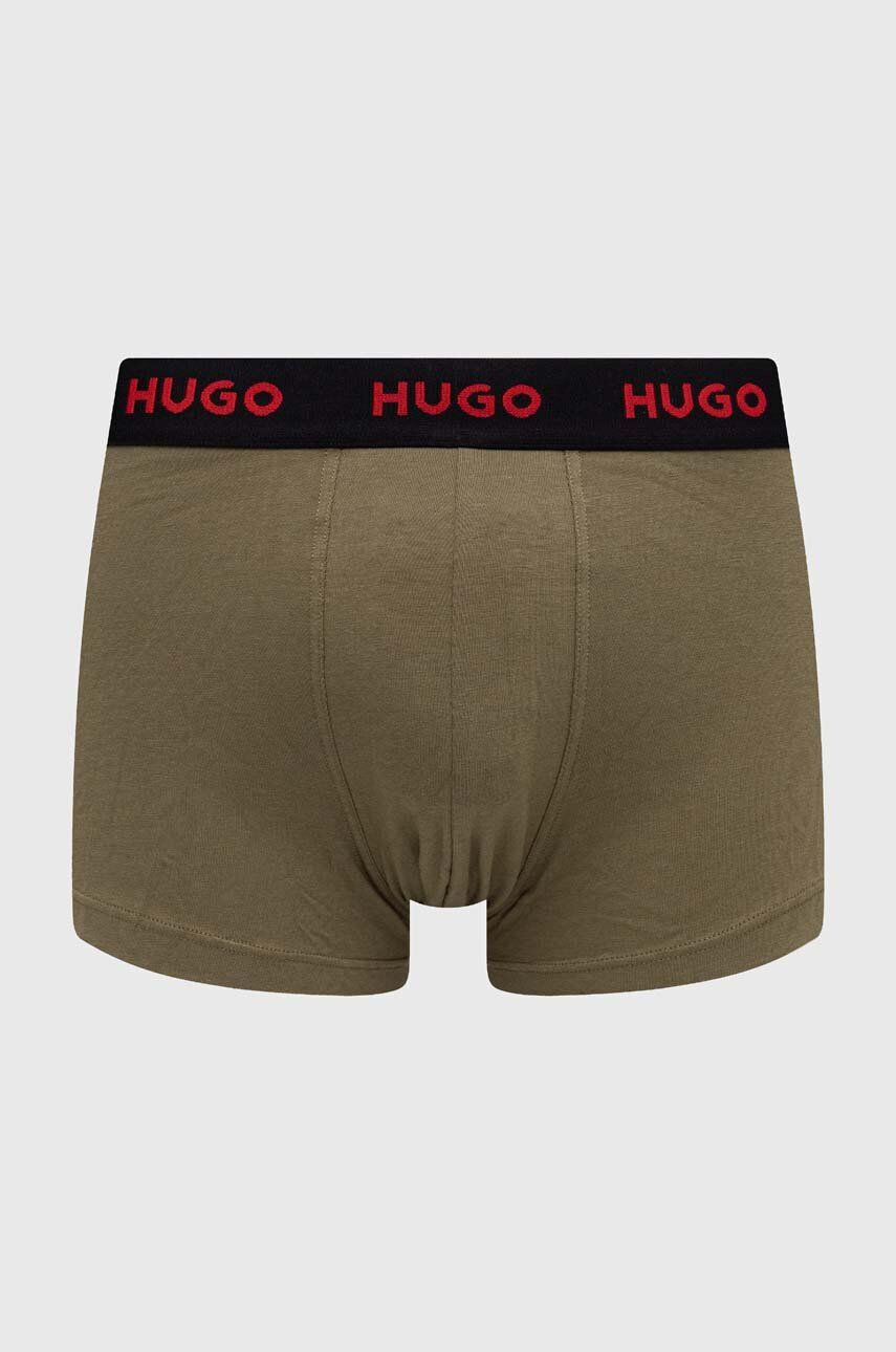 Hugo Boxerky 3-pack pánské červená barva - Pepit.cz