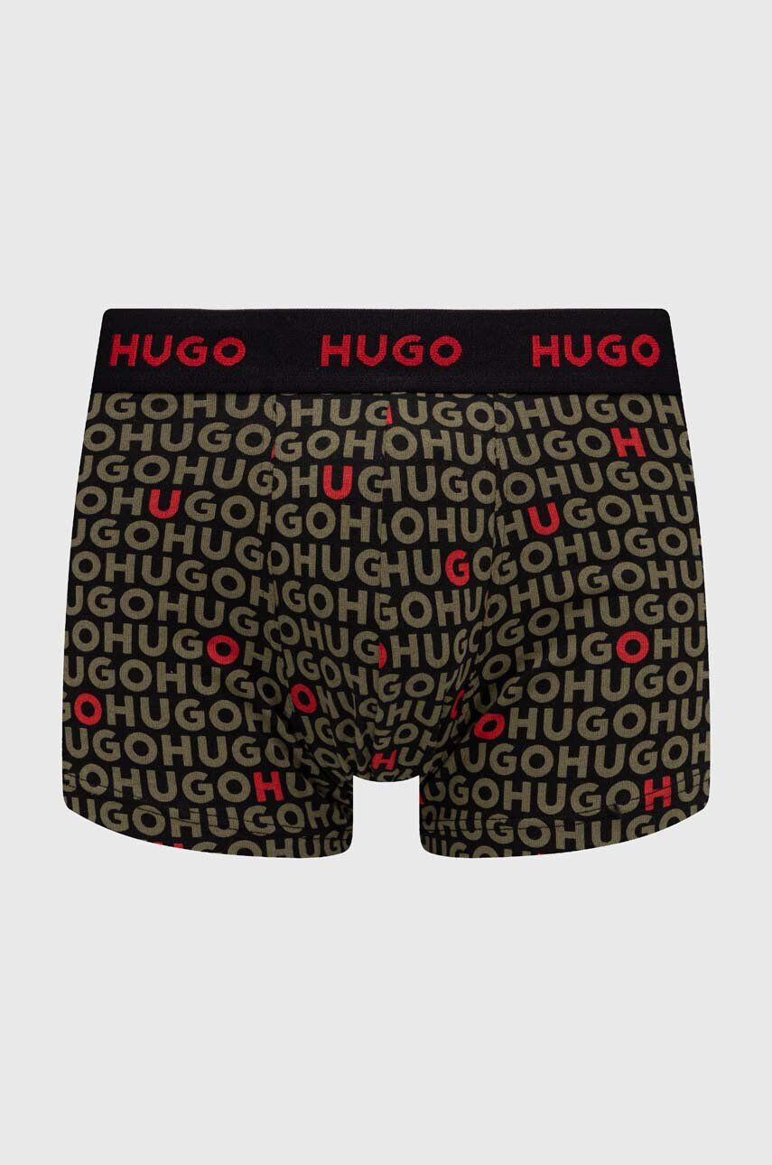 Hugo Boxerky 3-pack pánské červená barva - Pepit.cz