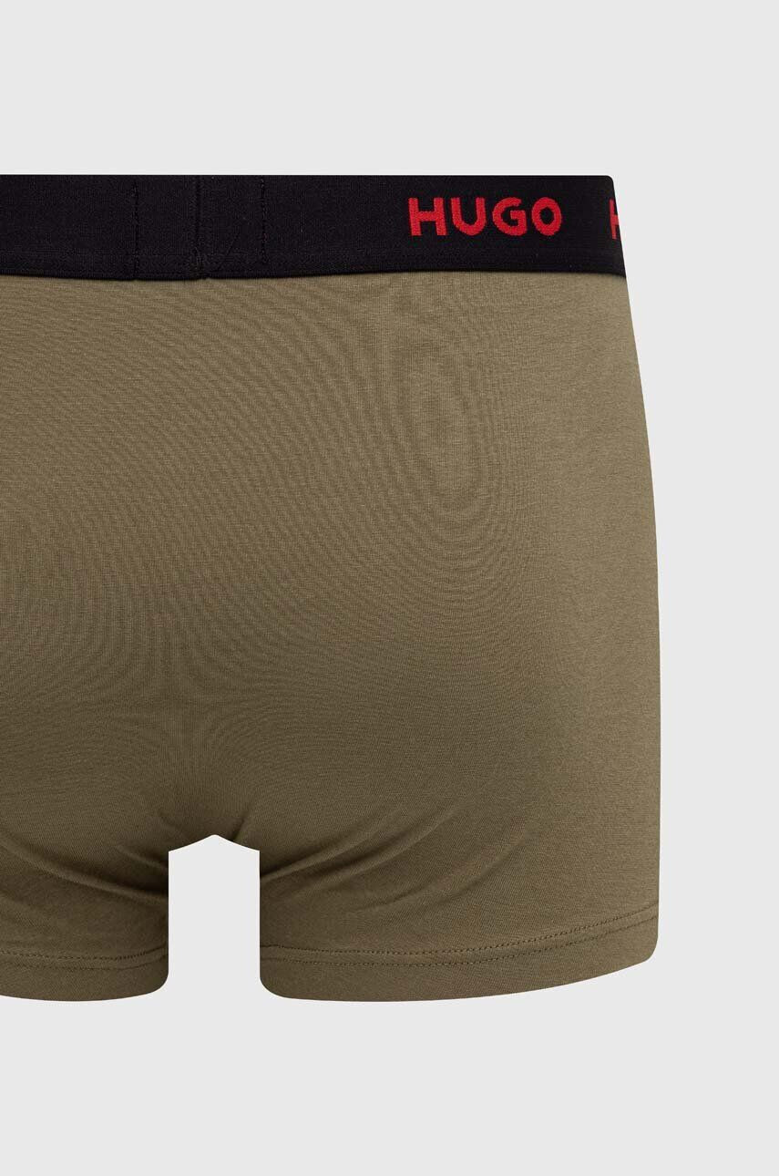 Hugo Boxerky 3-pack pánské červená barva - Pepit.cz