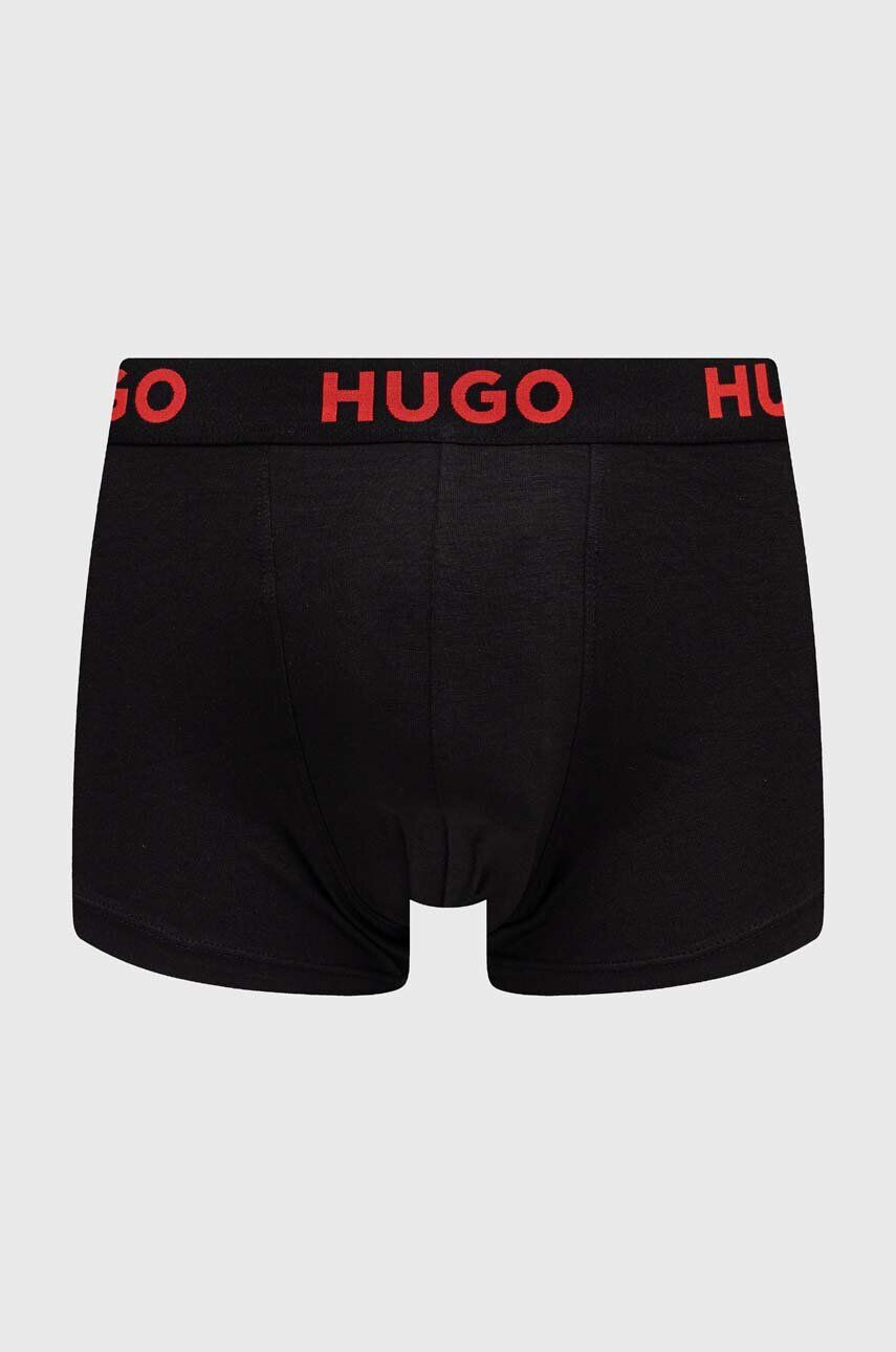 Hugo Boxerky 3-pack pánské černá barva - Pepit.cz