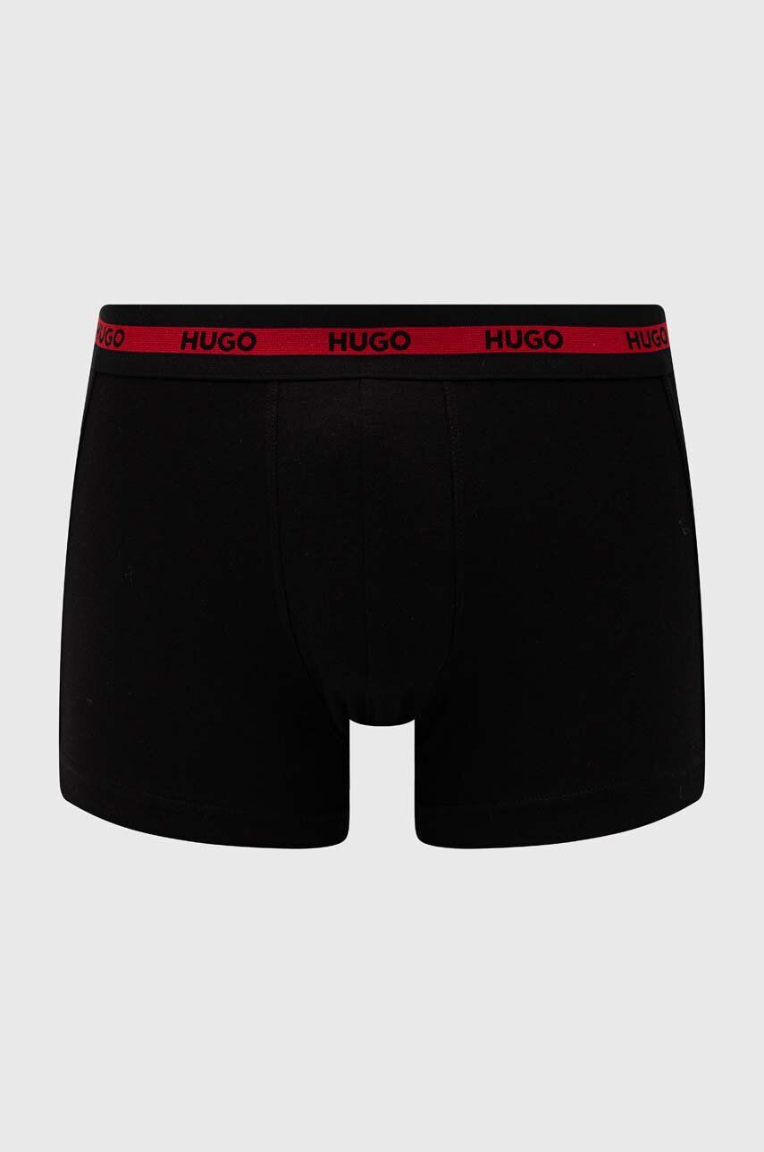 Hugo Boxerky 3-pack pánské červená barva - Pepit.cz