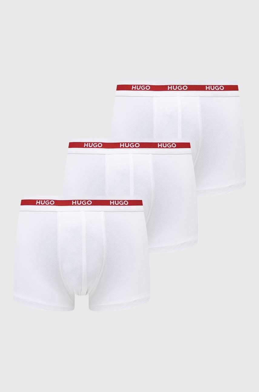 Hugo Boxerky 3-pack pánské bílá barva - Pepit.cz