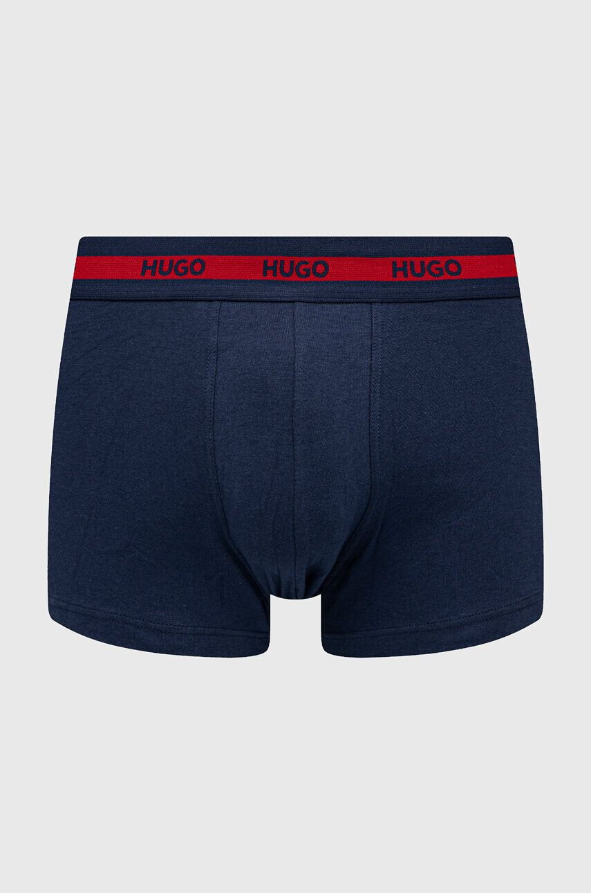 Hugo Boxerky 3-pack pánské tmavomodrá barva - Pepit.cz