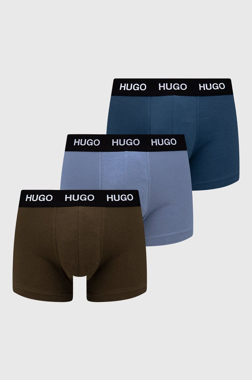 Hugo Boxerky 3-pack pánské černá barva - Pepit.cz