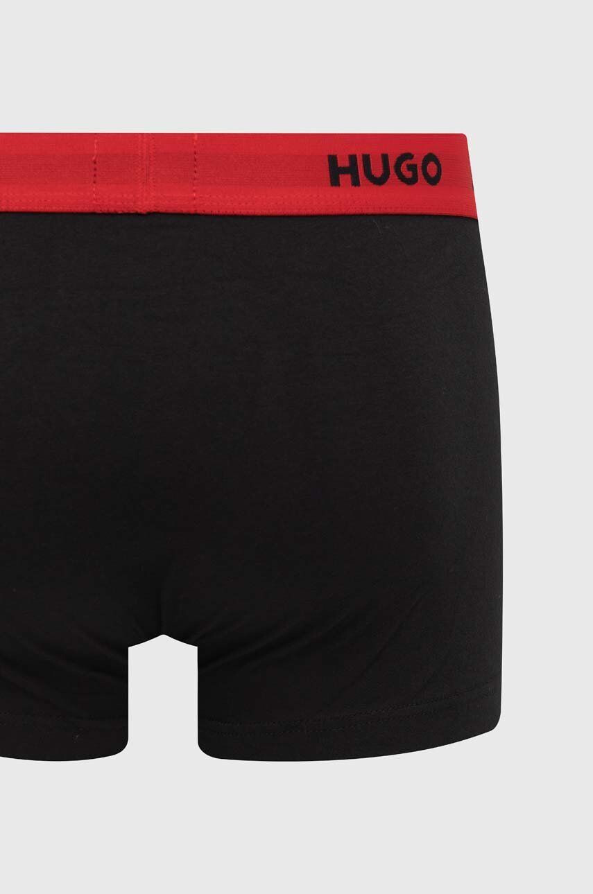 Hugo Boxerky 3-pack pánské černá barva - Pepit.cz