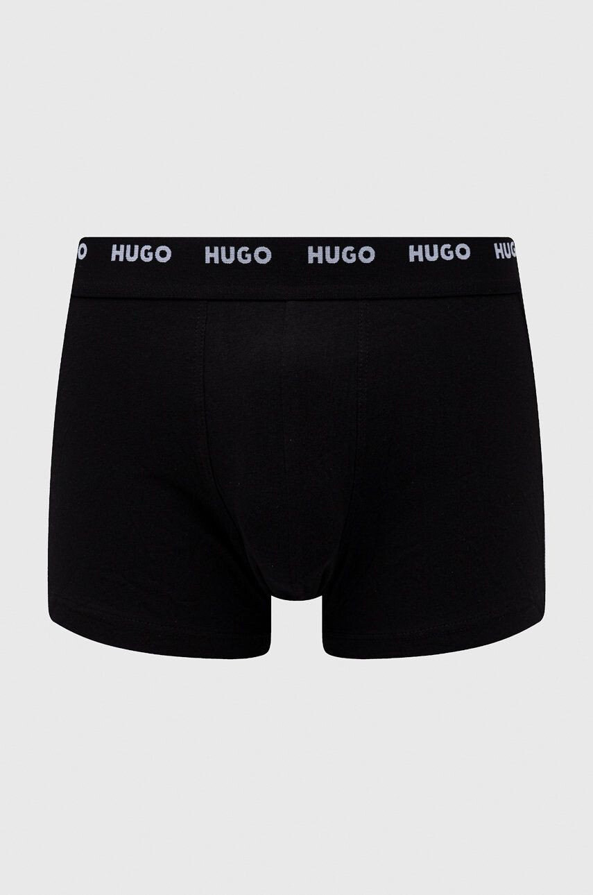 Hugo Boxerky 5-pack pánské černá barva - Pepit.cz