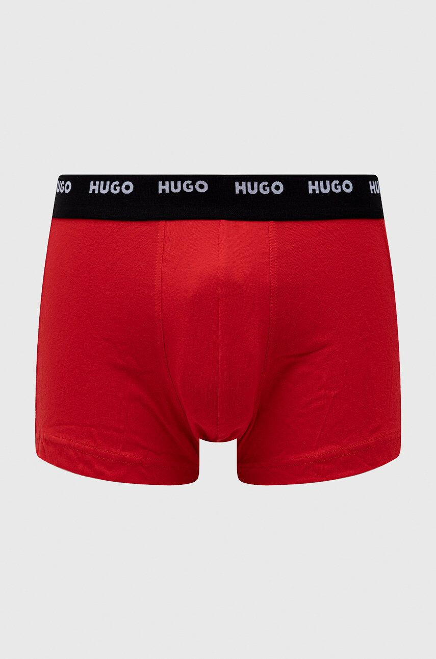 Hugo Boxerky 5-pack pánské černá barva - Pepit.cz