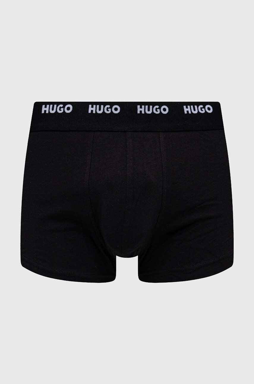 Hugo Boxerky 5-pack pánské černá barva - Pepit.cz