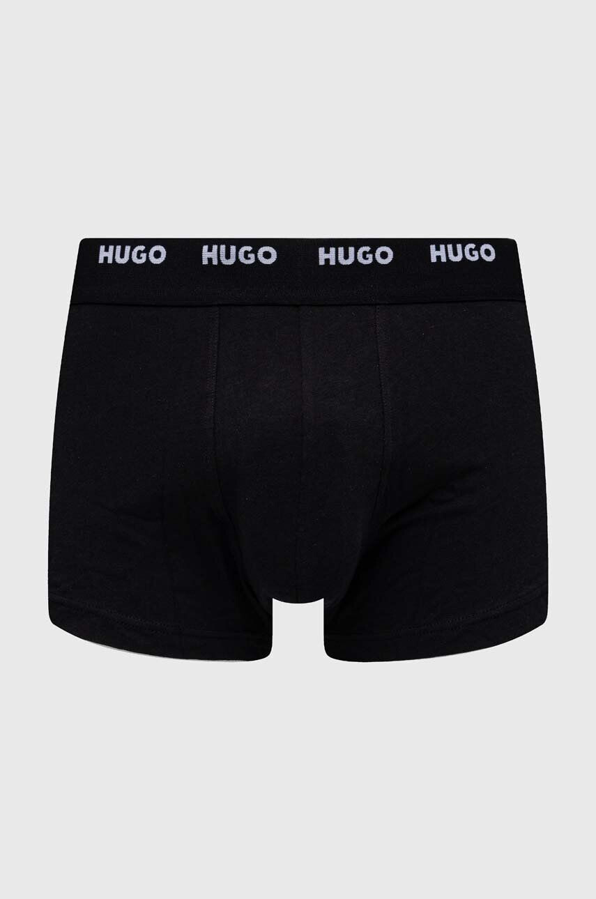 Hugo Boxerky 5-pack pánské černá barva - Pepit.cz