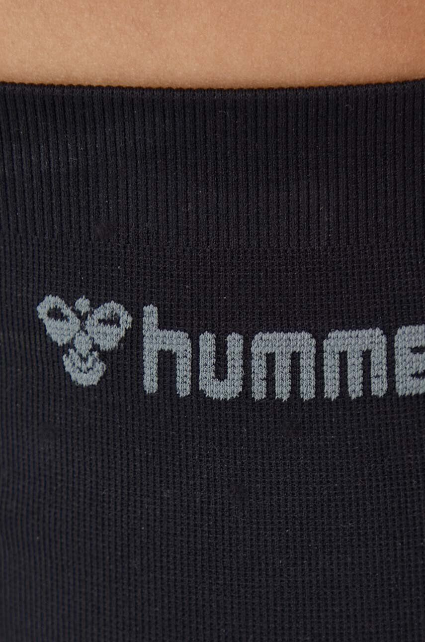 Hummel Tréninkové šortky Tif černá barva hladké high waist - Pepit.cz