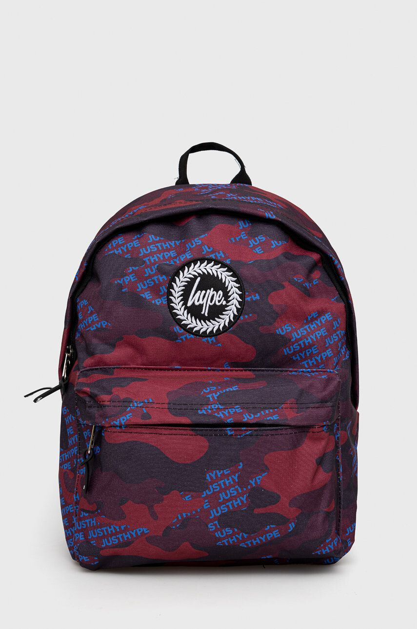 Hype Dětský batoh Burgundy & Blue Logo Camo Twlg-758 vínová barva velký vzorovaný - Pepit.cz