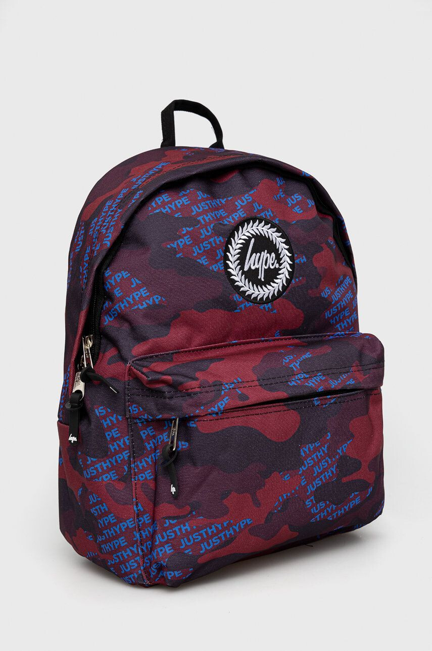 Hype Dětský batoh Burgundy & Blue Logo Camo Twlg-758 vínová barva velký vzorovaný - Pepit.cz