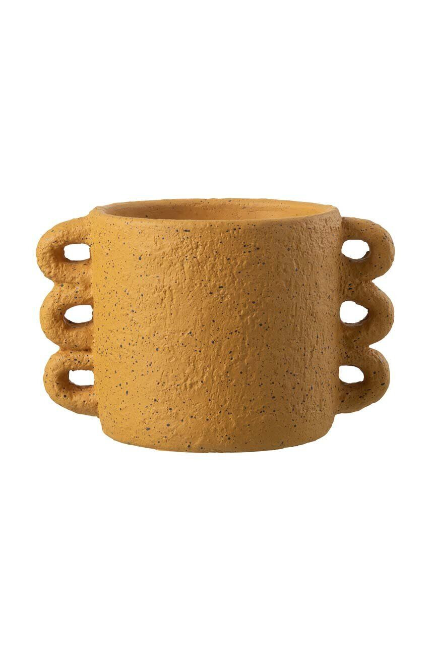 J-Line Květináč Zenia Ceramic Ochre Medium - Pepit.cz