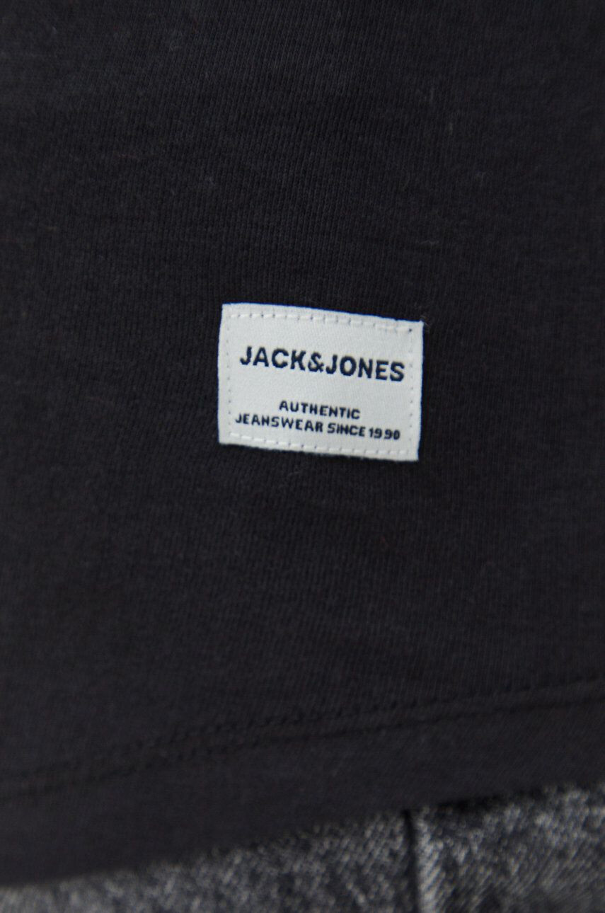 Jack & Jones Bavlněné tričko s dlouhým rukávem černá barva - Pepit.cz