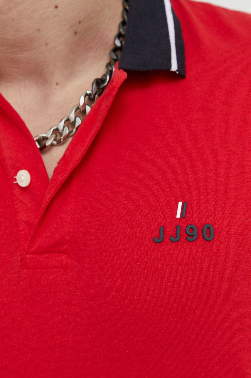 Jack & Jones Bavlněné polo tričko JJEJOE červená barva s potiskem 12221190 - Pepit.cz