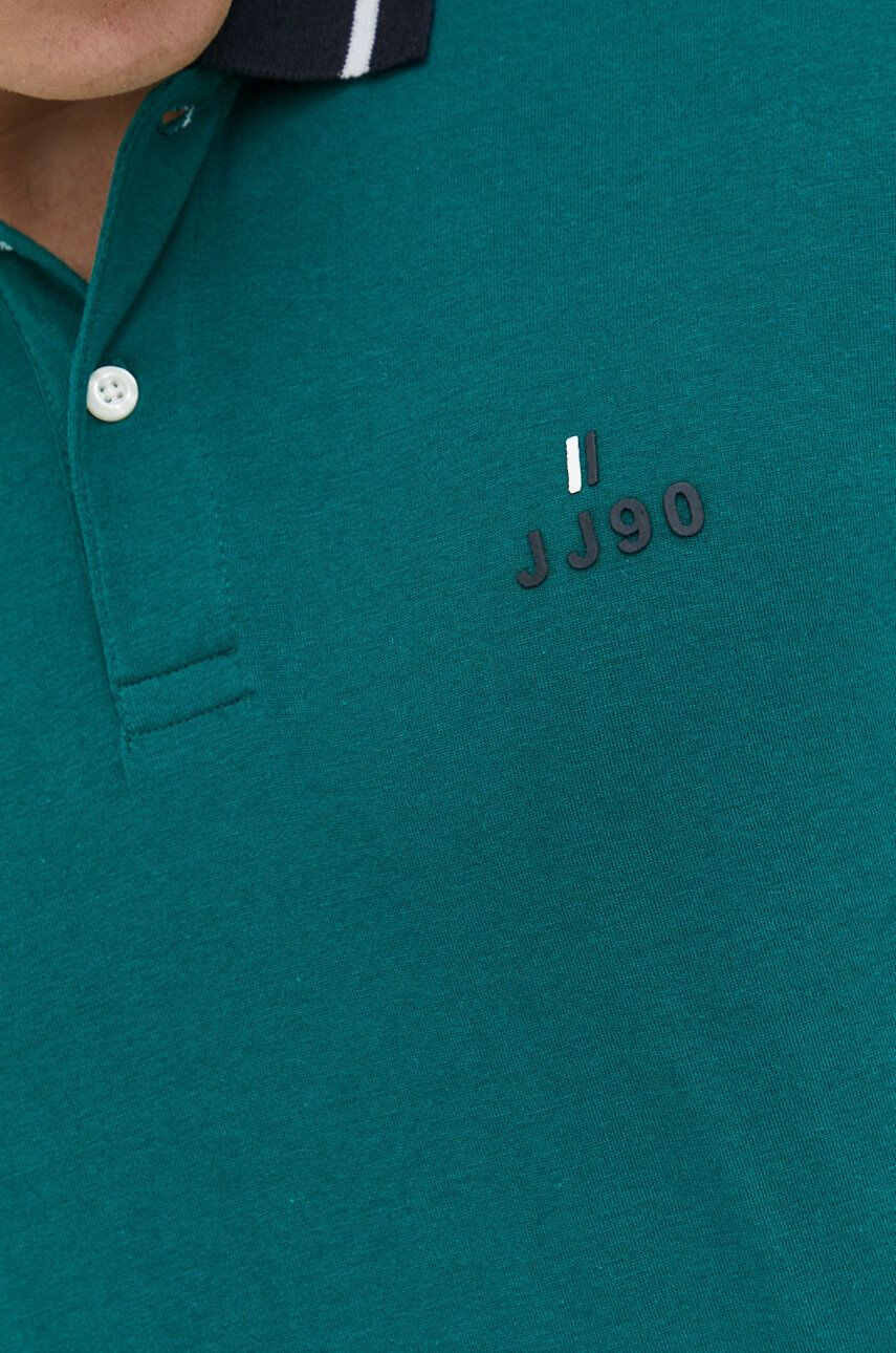 Jack & Jones Bavlněné polo tričko JJEJOE zelená barva s aplikací 12221190 - Pepit.cz