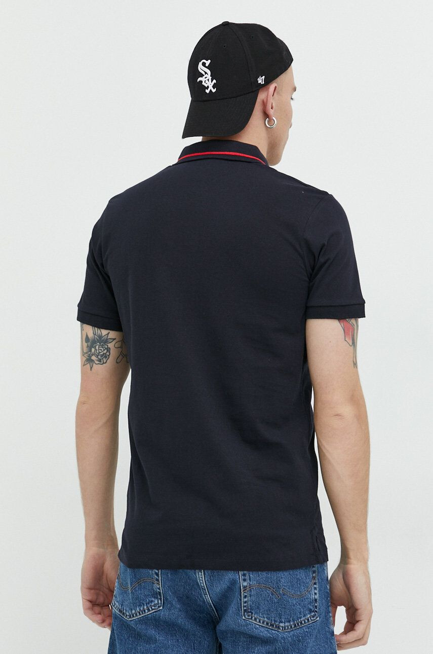 Jack & Jones Bavlněné polo tričko JJEJOE tmavomodrá barva s aplikací 12221190 - Pepit.cz