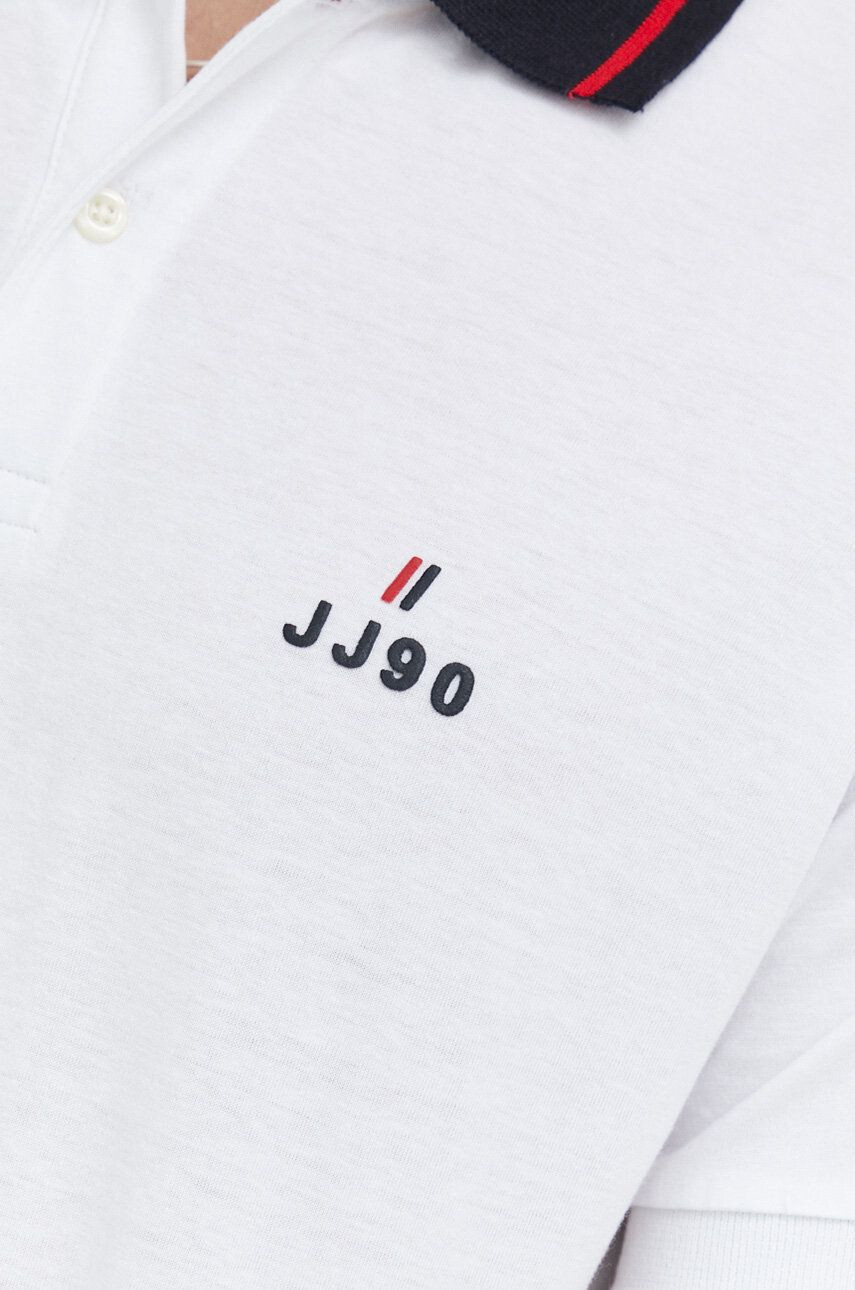 Jack & Jones Bavlněné polo tričko JJEJOE bílá barva s aplikací 12221190 - Pepit.cz