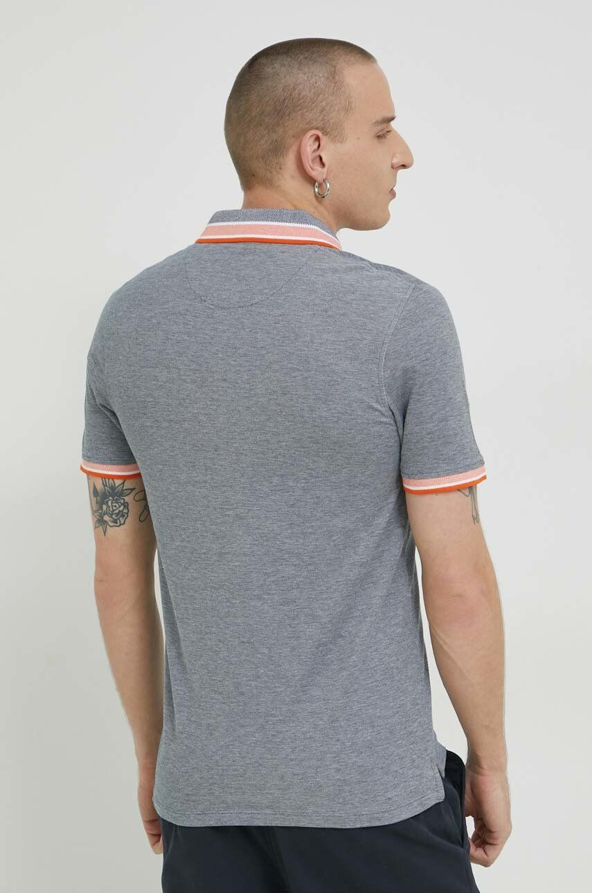 Jack & Jones Bavlněné polo tričko JJEPAULOS šedá barva - Pepit.cz