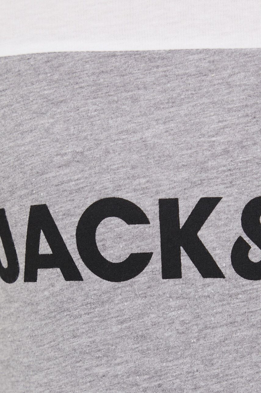 Jack & Jones Bavlněné tričko bílá barva s potiskem - Pepit.cz