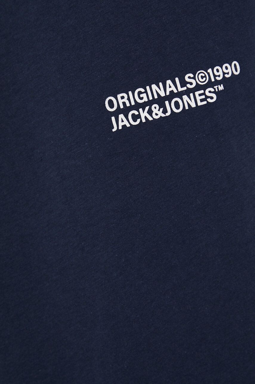 Jack & Jones Bavlněné tričko tmavomodrá barva s potiskem - Pepit.cz