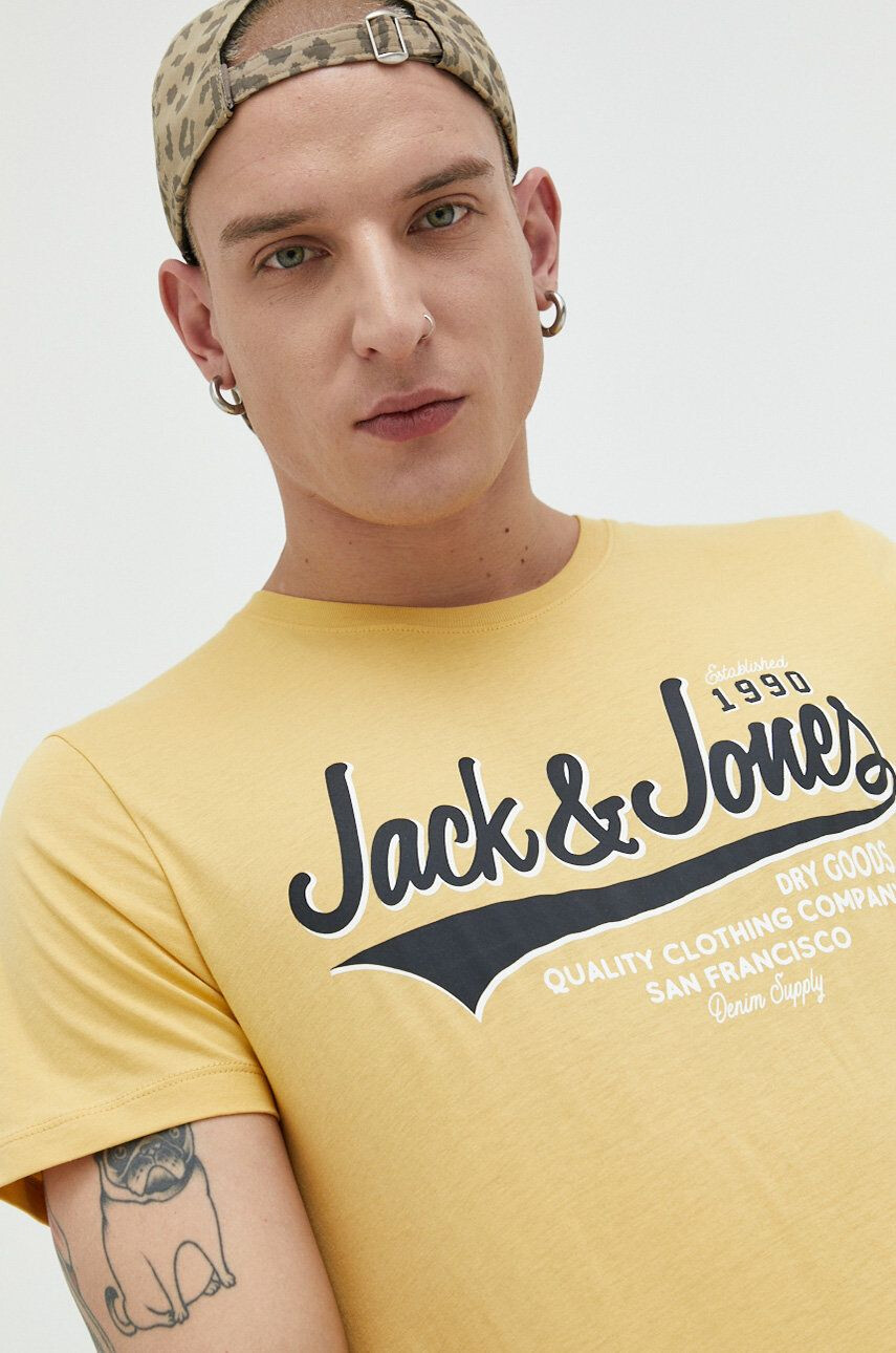 Jack & Jones Bavlněné tričko JJELOGO - Pepit.cz