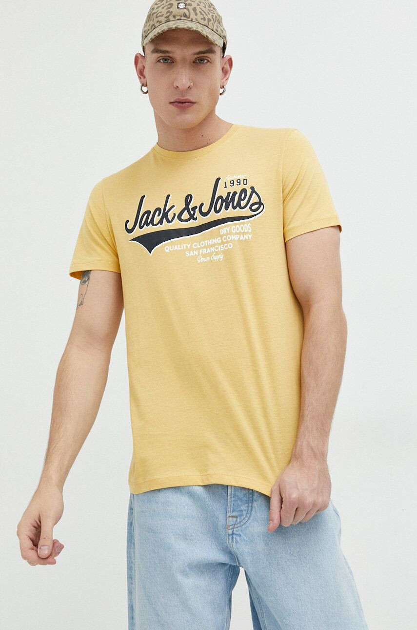 Jack & Jones Bavlněné tričko JJELOGO - Pepit.cz