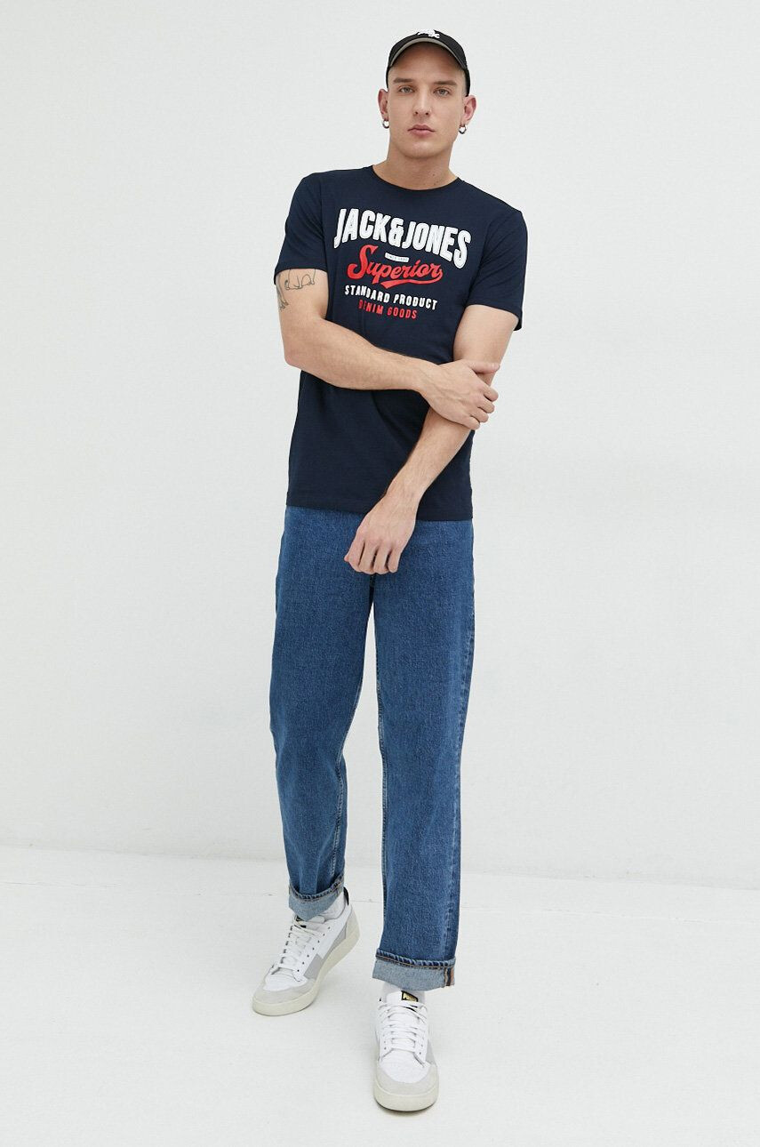 Jack & Jones Bavlněné tričko JJELOGO - Pepit.cz