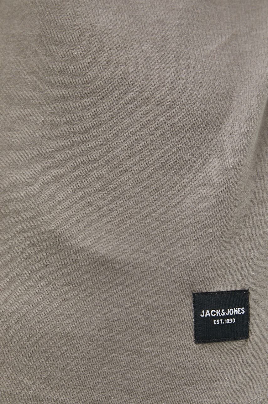 Jack & Jones Bavlněné tričko JJENOA šedá barva - Pepit.cz