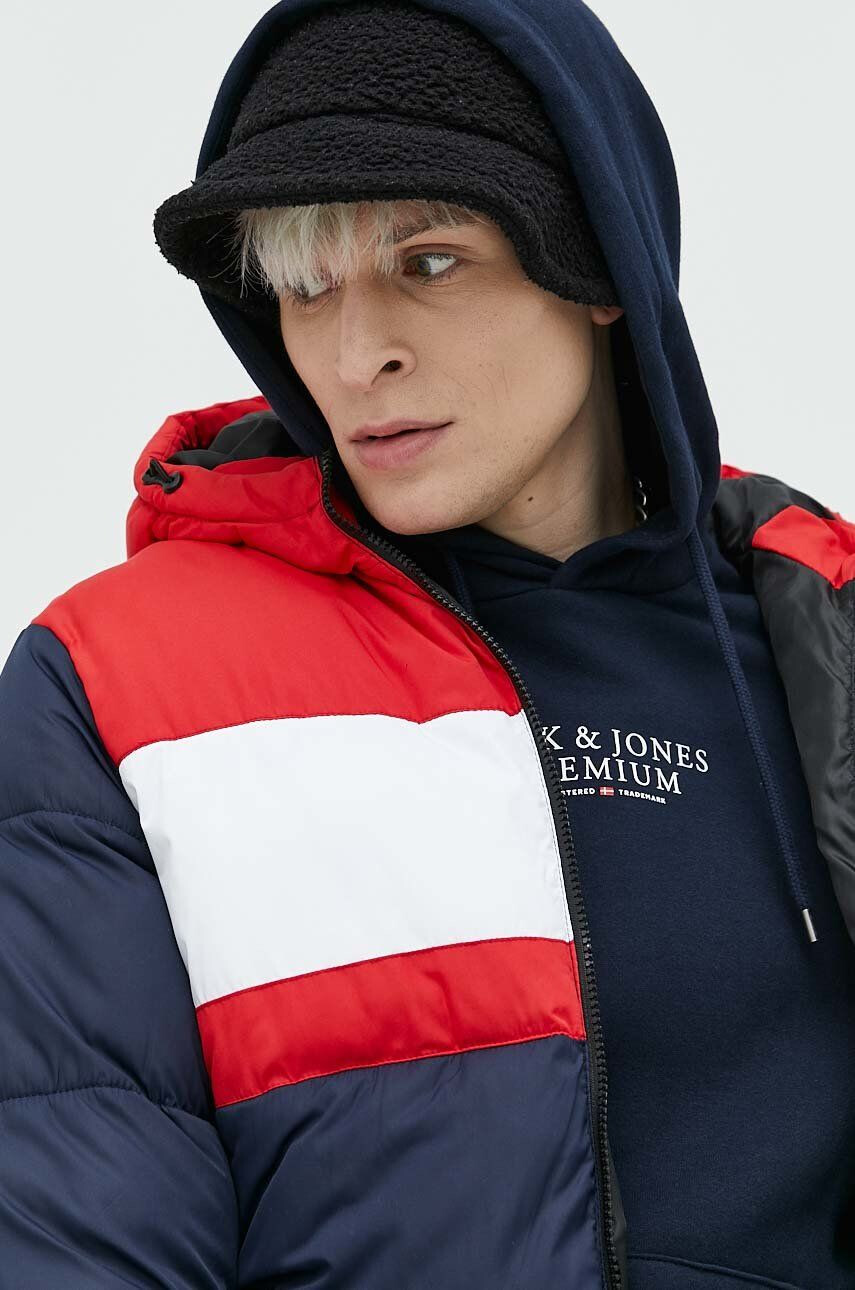 Jack & Jones Bunda pánská tmavomodrá barva zimní - Pepit.cz