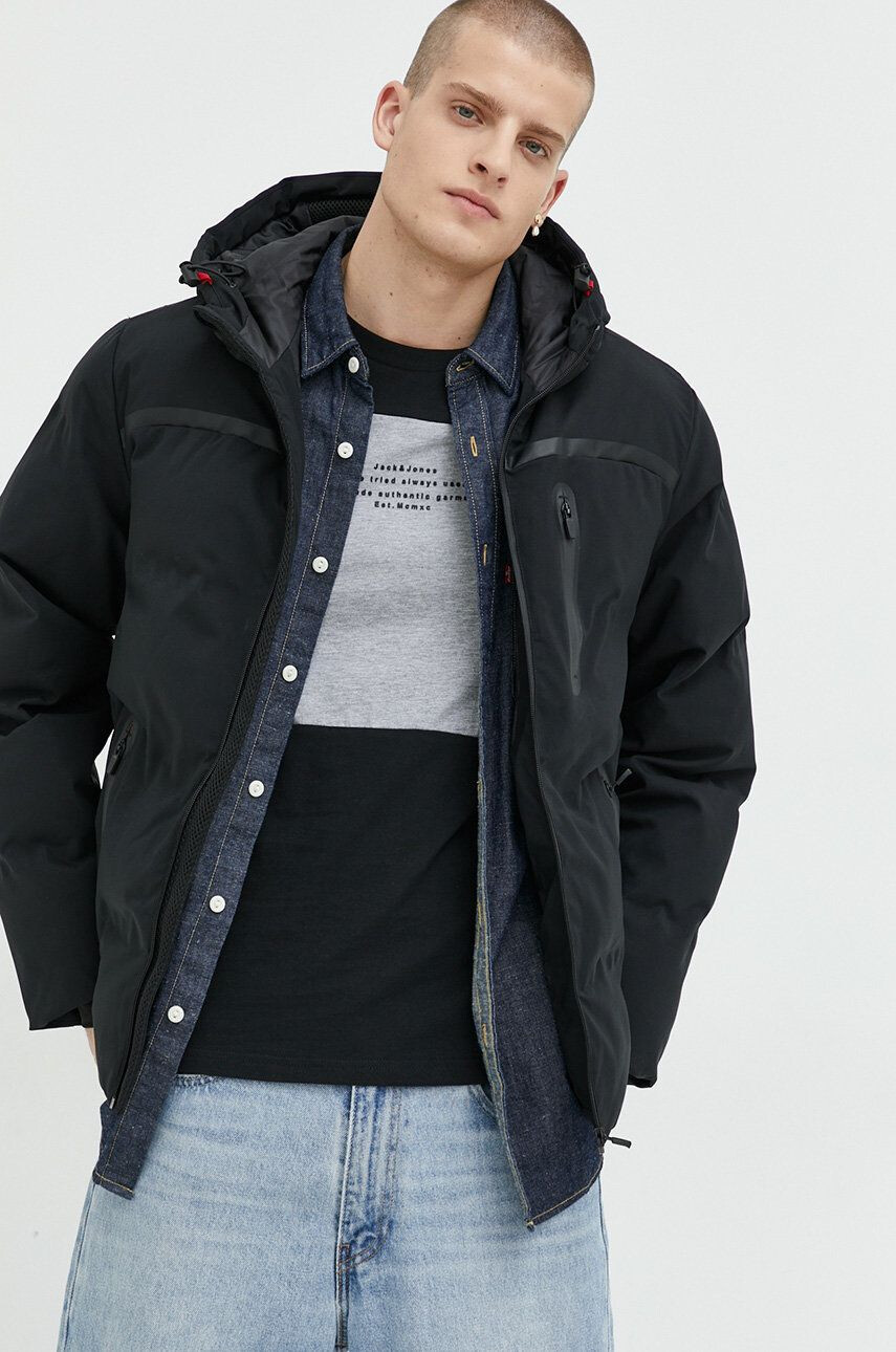 Jack & Jones Bunda Jcoheat pánská černá barva zimní - Pepit.cz