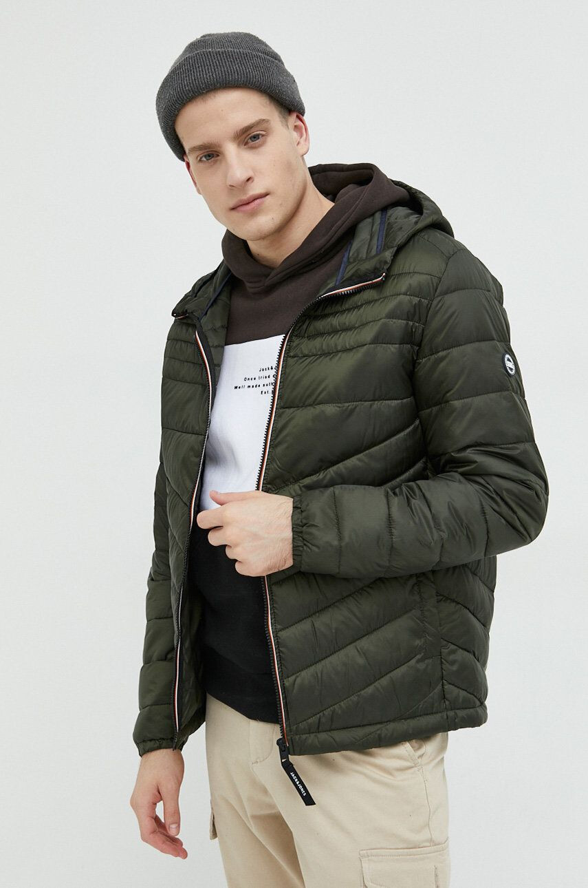 Jack & Jones Bunda JJEHERO pánská zelená barva přechodná - Pepit.cz