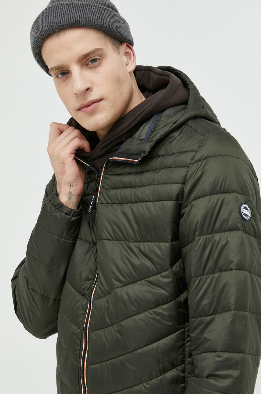 Jack & Jones Bunda JJEHERO pánská zelená barva přechodná - Pepit.cz