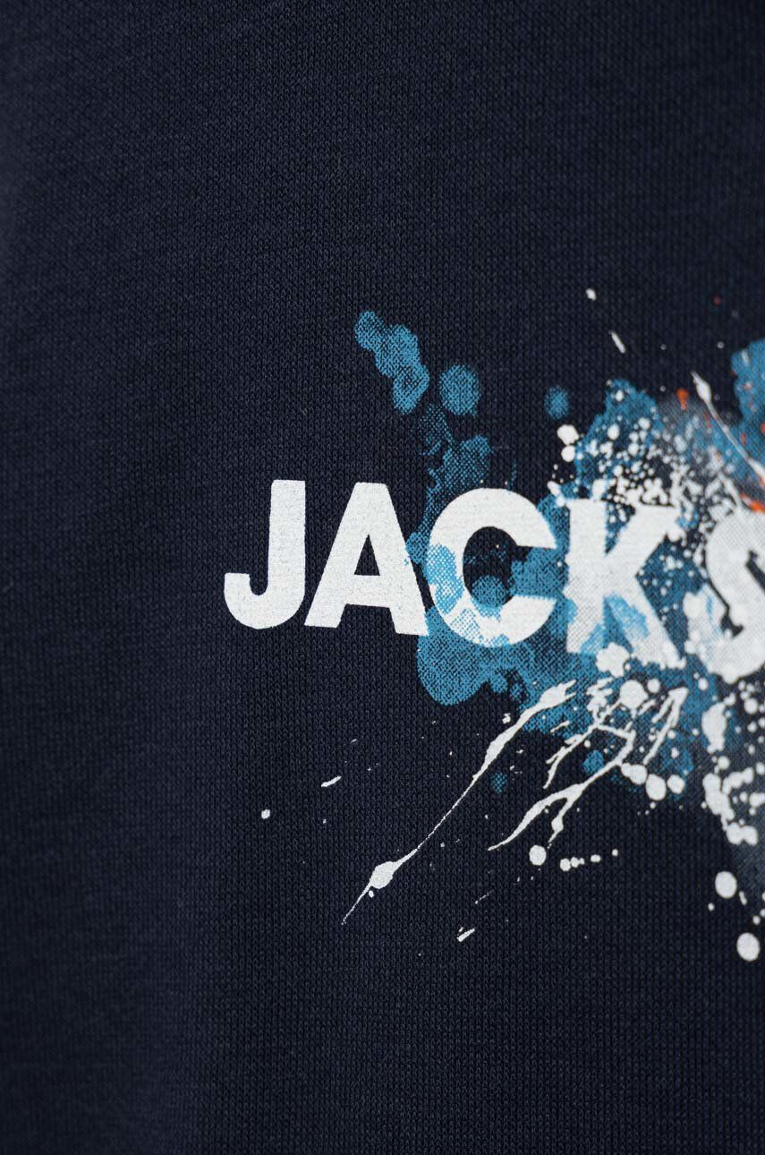 Jack & Jones Dětská mikina tmavomodrá barva s kapucí s potiskem - Pepit.cz