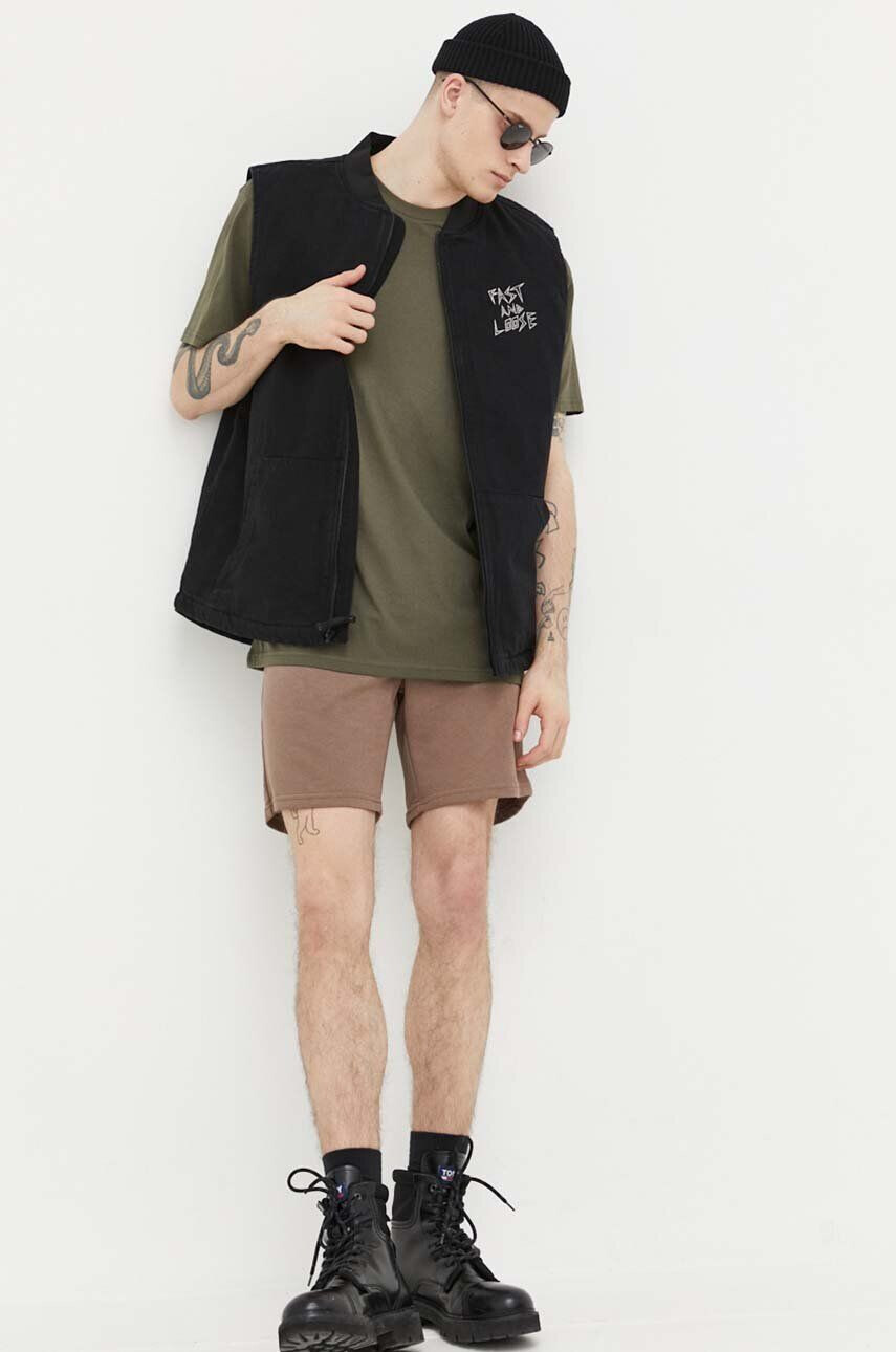 Jack & Jones Kraťasy JPSTNEWSOFT pánské hnědá barva 12228920 - Pepit.cz