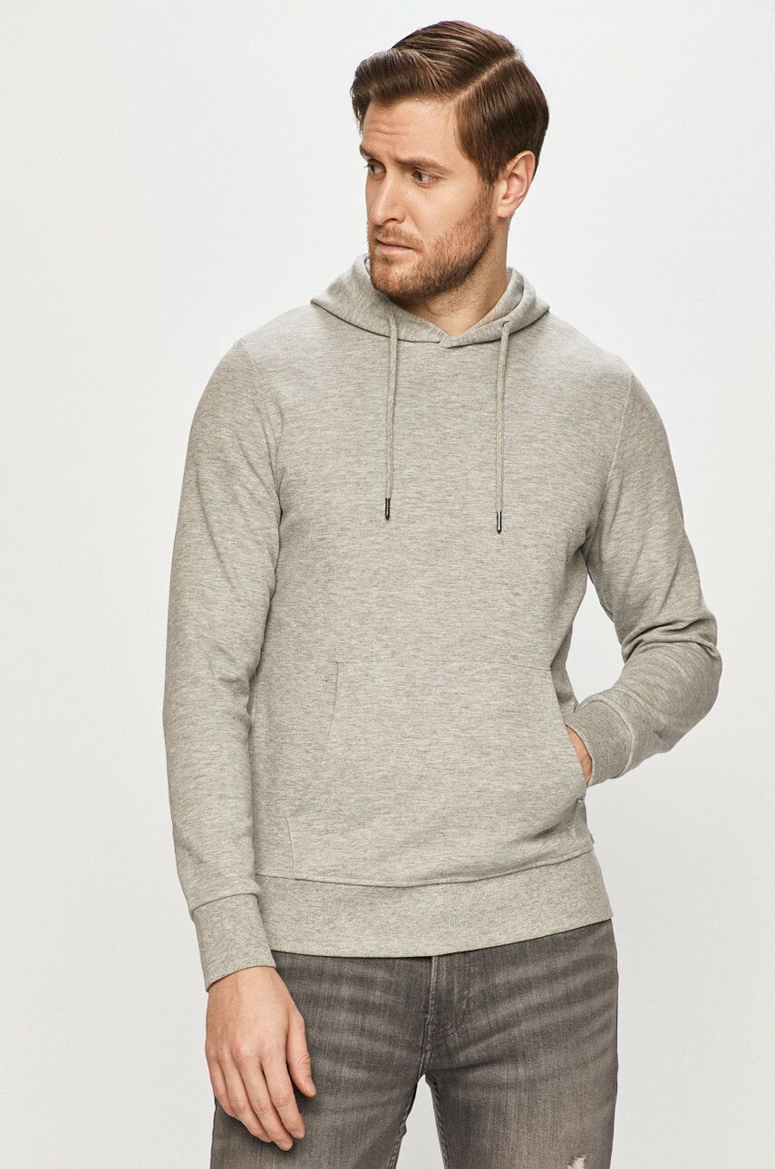 Jack & Jones Mikina pánská šedá barva hladká - Pepit.cz