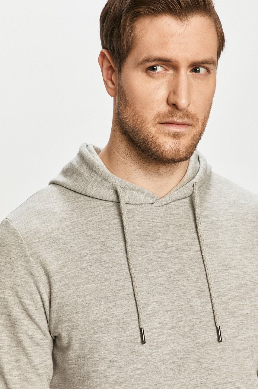 Jack & Jones Mikina pánská šedá barva hladká - Pepit.cz