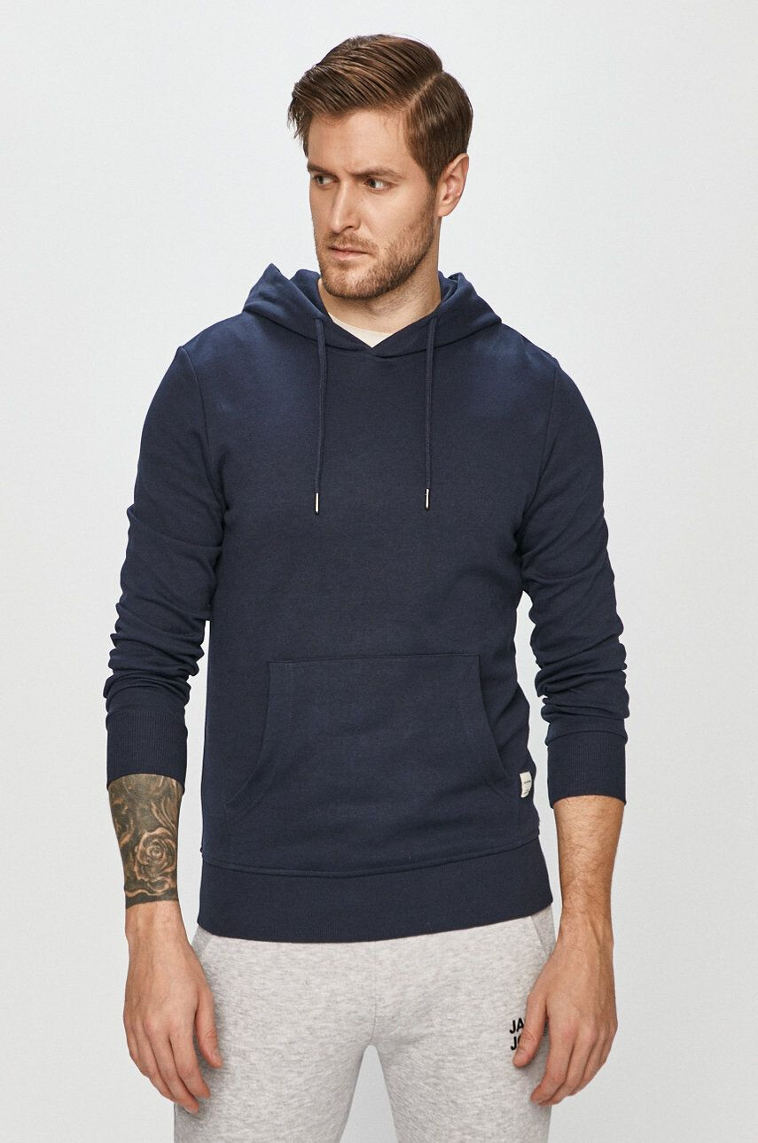 Jack & Jones Mikina pánská tmavomodrá barva hladká - Pepit.cz