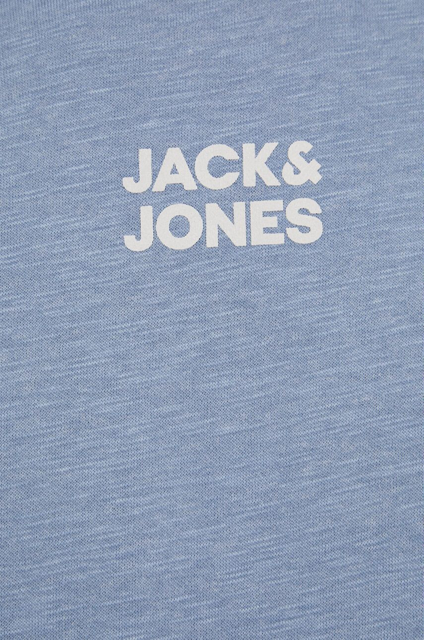 Jack & Jones Mikina pánská fialová barva s potiskem - Pepit.cz